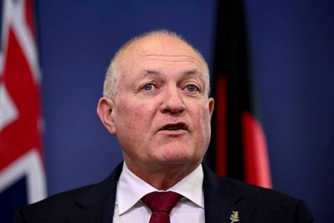 NSW Gaming and Racing Minister David Harris speaks to the media during a press conference in Sydney