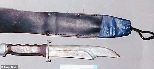 Police found this large knife and leather sheath in Ivan Milat's car after he was arrested on May 22, 1994. Milat carried the knife on trips down the highway where he trawled for hitchhikers