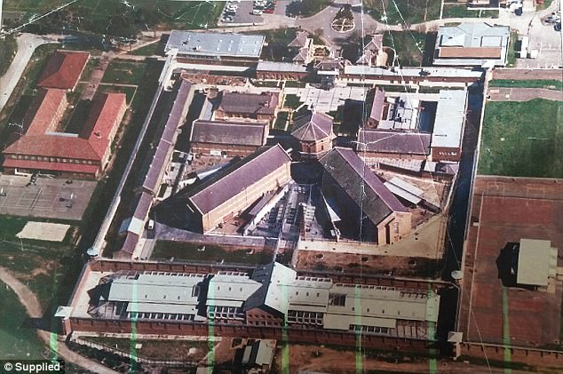 The 'emerging threat' of drones around NSW prisons has led to a state government crackdown (Pictured: An aerial view of Goulburn prison)