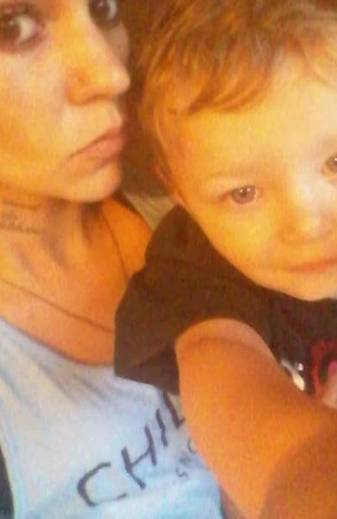 Anne-Maree Lee, above with son Mason, failed to protect her child from the violent drug addict she was dating.
