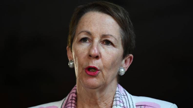 Queensland Child Safety Minister Di Farmer after the coroners report was tabled in Brisbane last year. Picture: Dan Peled.